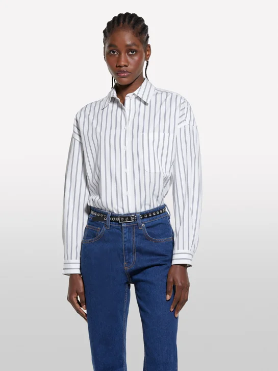 SISLEY Áo Sơ Mi Dài Tay Nữ Women Shirt