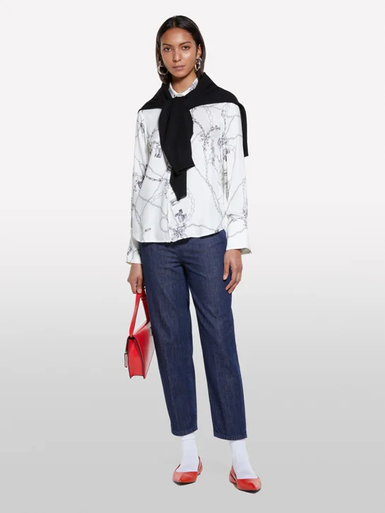 SISLEY Áo Sơ Mi Dài Tay Nữ Women Shirt