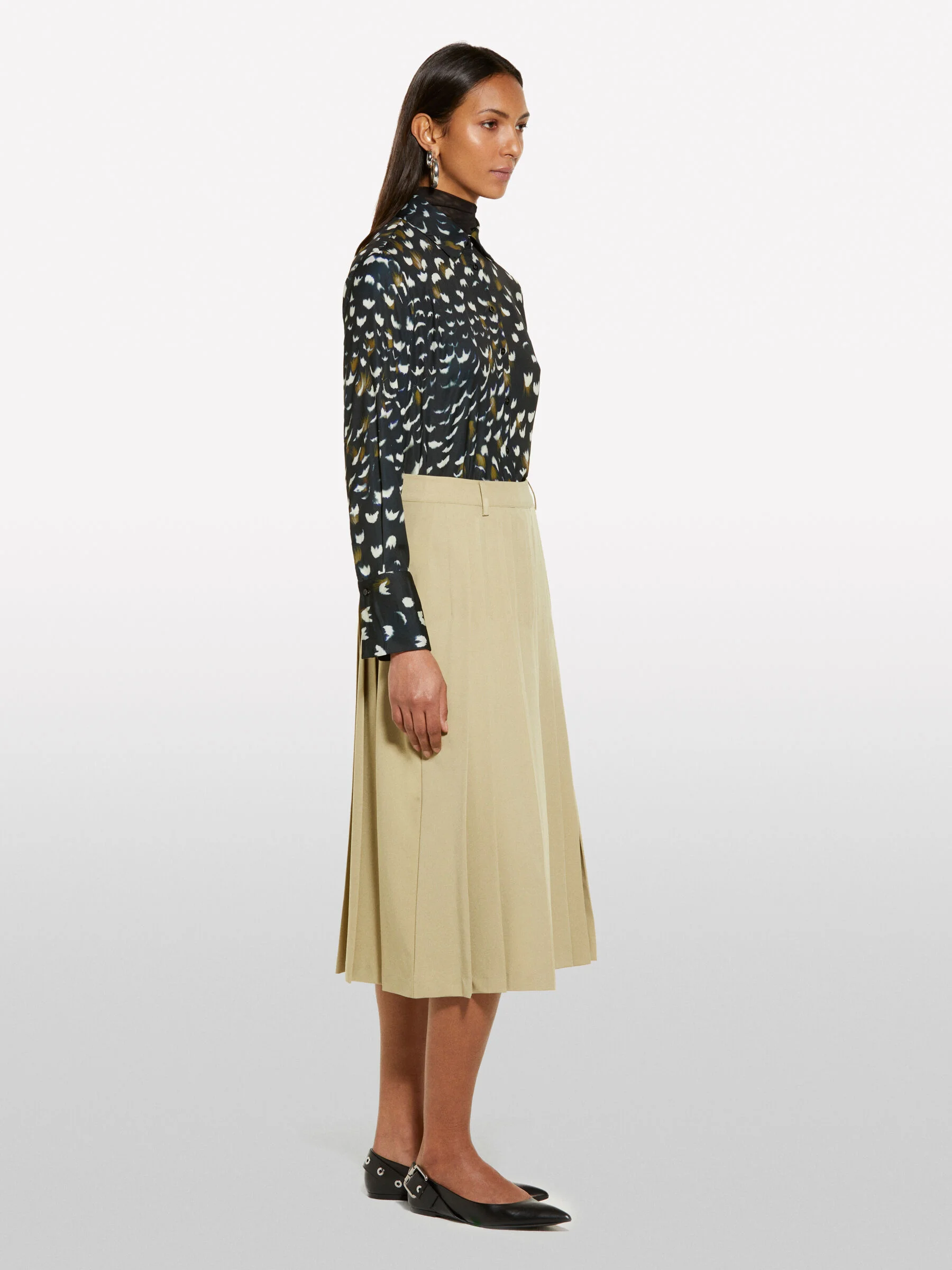 SISLEY Áo Sơ Mi Dài Tay Nữ Women Shirt