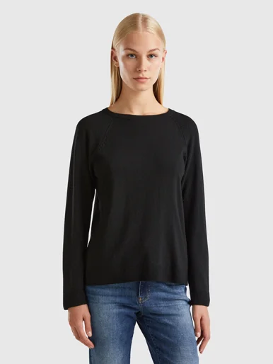 UNITED COLORS OF BENETTON Áo Len Dài Tay Nữ Women Sweater
