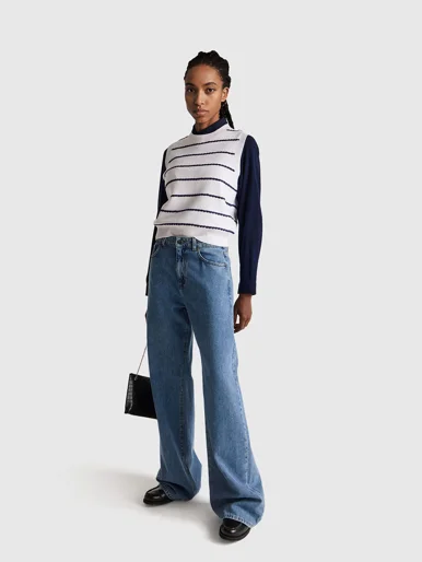 UNITED COLORS OF BENETTON Áo Len Không Tay Nữ Women Sweater