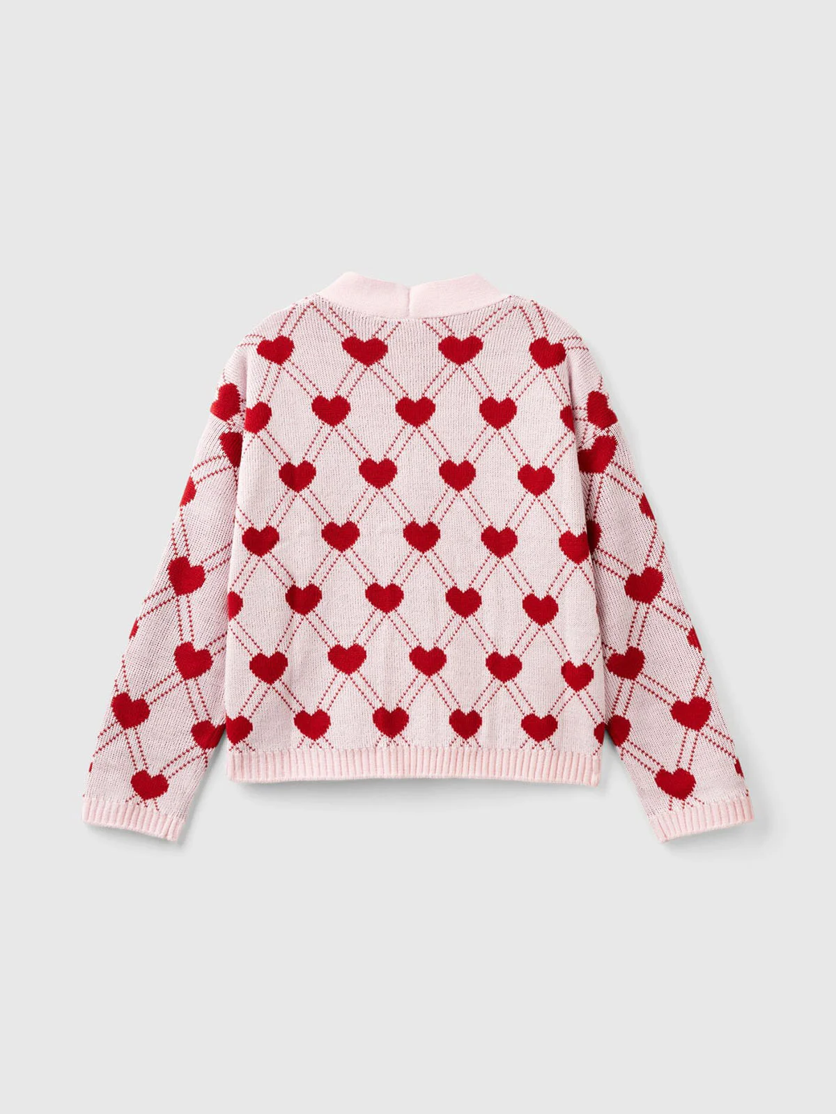 UNITED COLORS OF BENETTON Áo Khoác Len Dài Tay Bé Gái Junior Girl Cardigan