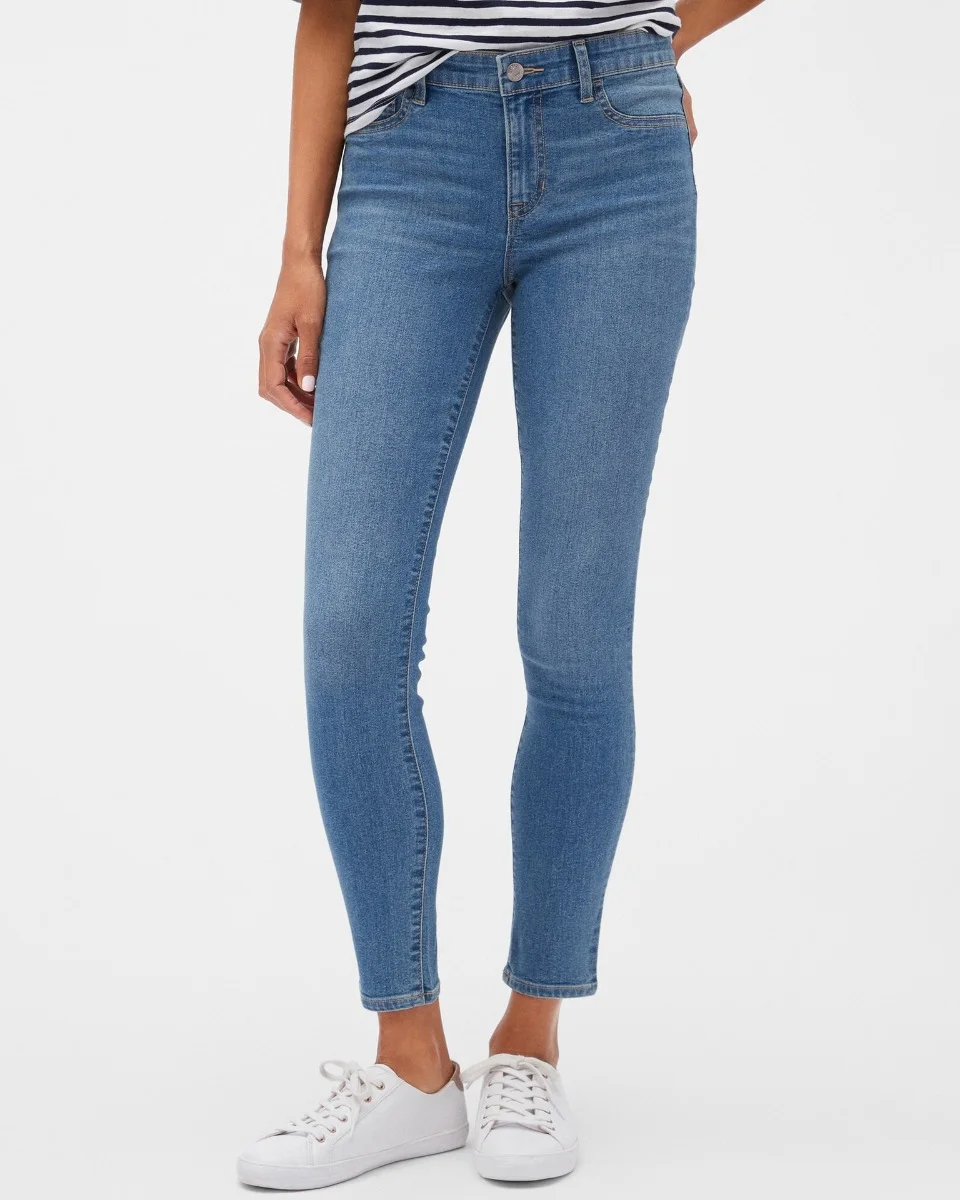 GAP Quần Jeans Dài Nữ - Mid Rise Jegging