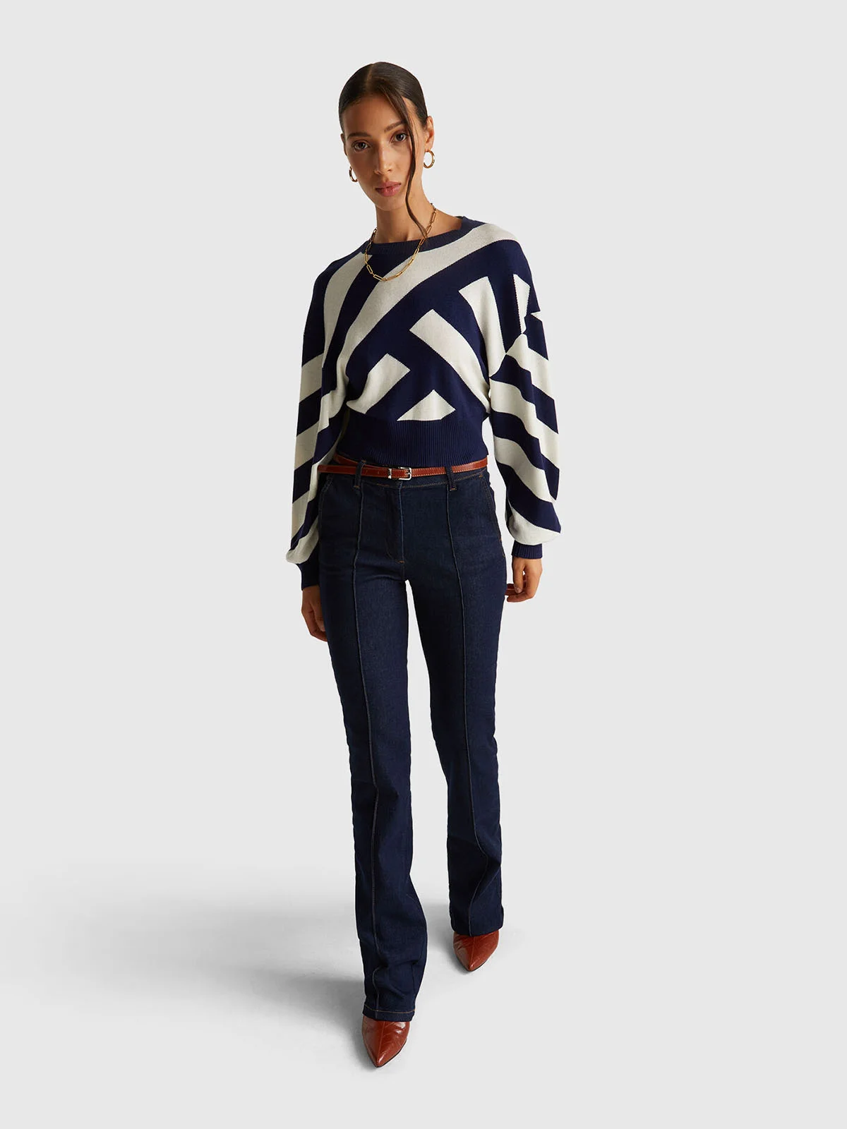 UNITED COLORS OF BENETTON Áo Len Dài Tay Nữ Women Sweater