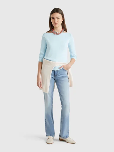UNITED COLORS OF BENETTON Áo Len Ngắn Tay Nữ Women Sweater