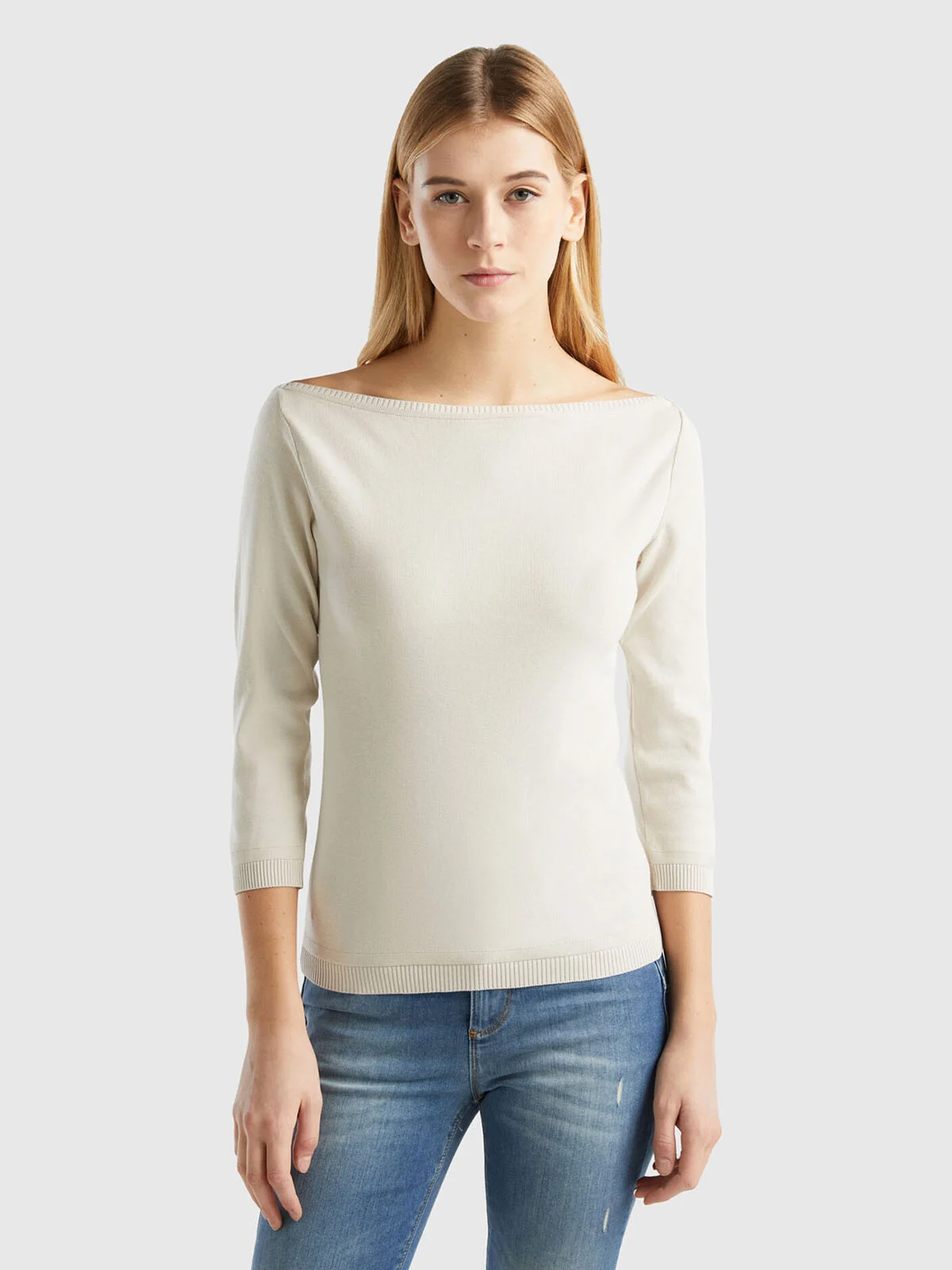 UNITED COLORS OF BENETTON Áo Len Dài Tay Nữ Women Sweater