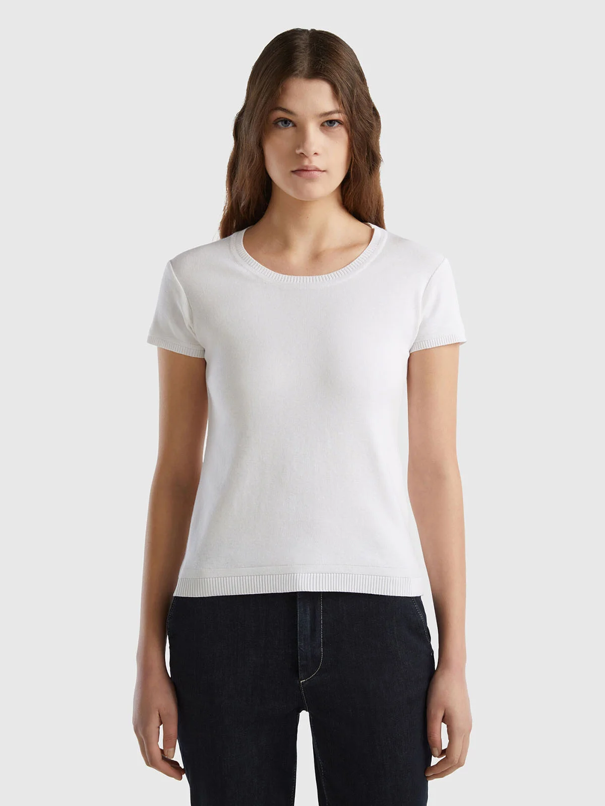 UNITED COLORS OF BENETTON Áo Len Ngắn Tay Nữ Women Sweater