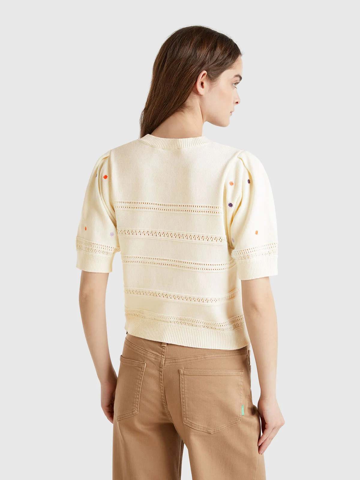 UNITED COLORS OF BENETTON Áo Len Ngắn Tay Nữ