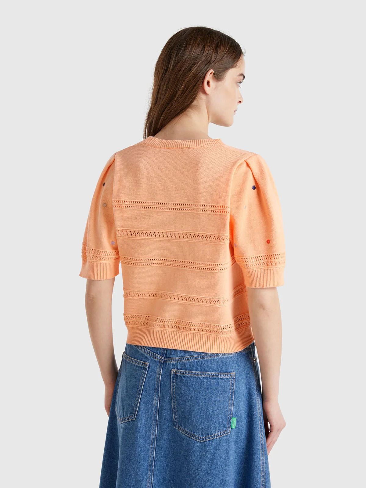 UNITED COLORS OF BENETTON Áo Len Ngắn Tay Nữ
