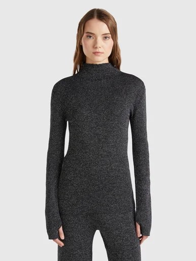 UNITED COLORS OF BENETTON Áo Len Dài Tay Nữ Women Sweater