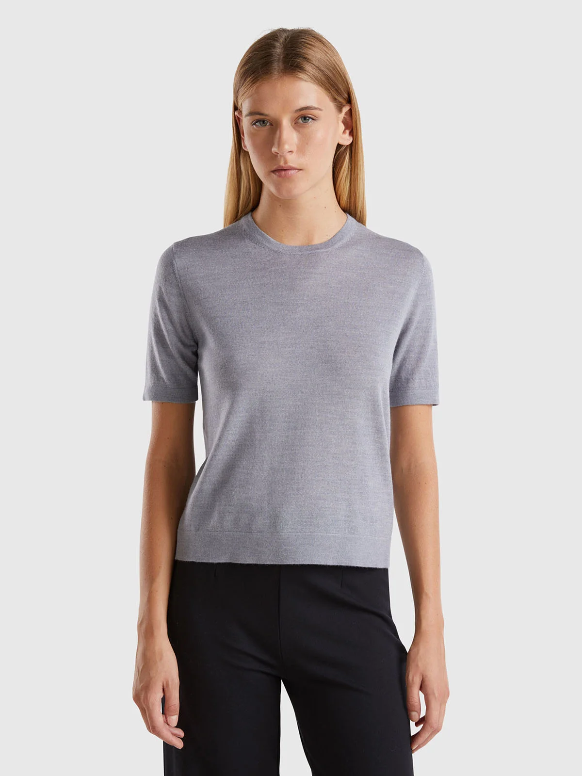 UNITED COLORS OF BENETTON Áo Len Ngắn Tay Nữ Women Sweater