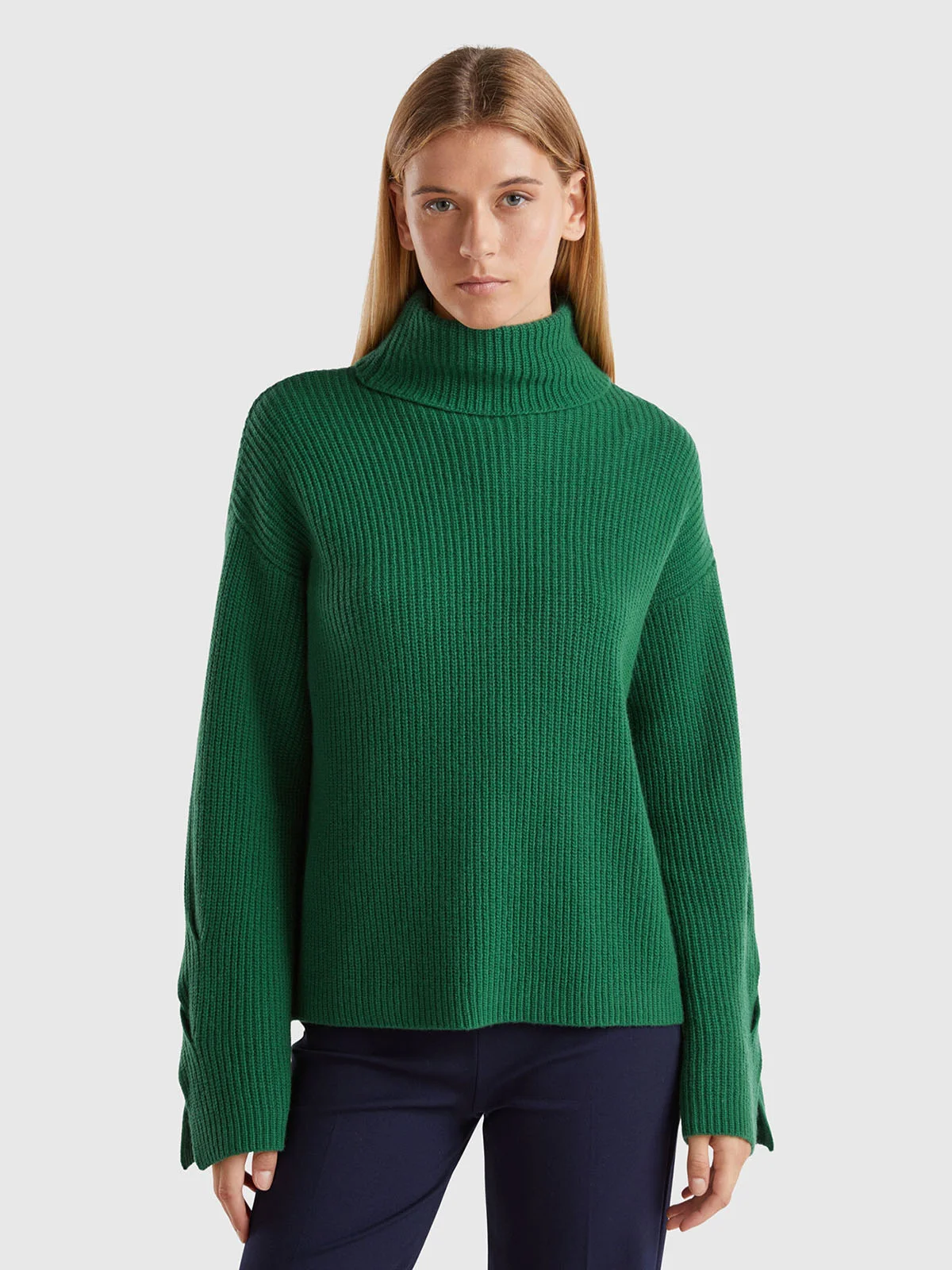 UNITED COLORS OF BENETTON Áo Len Dài Tay Nữ Women Sweater