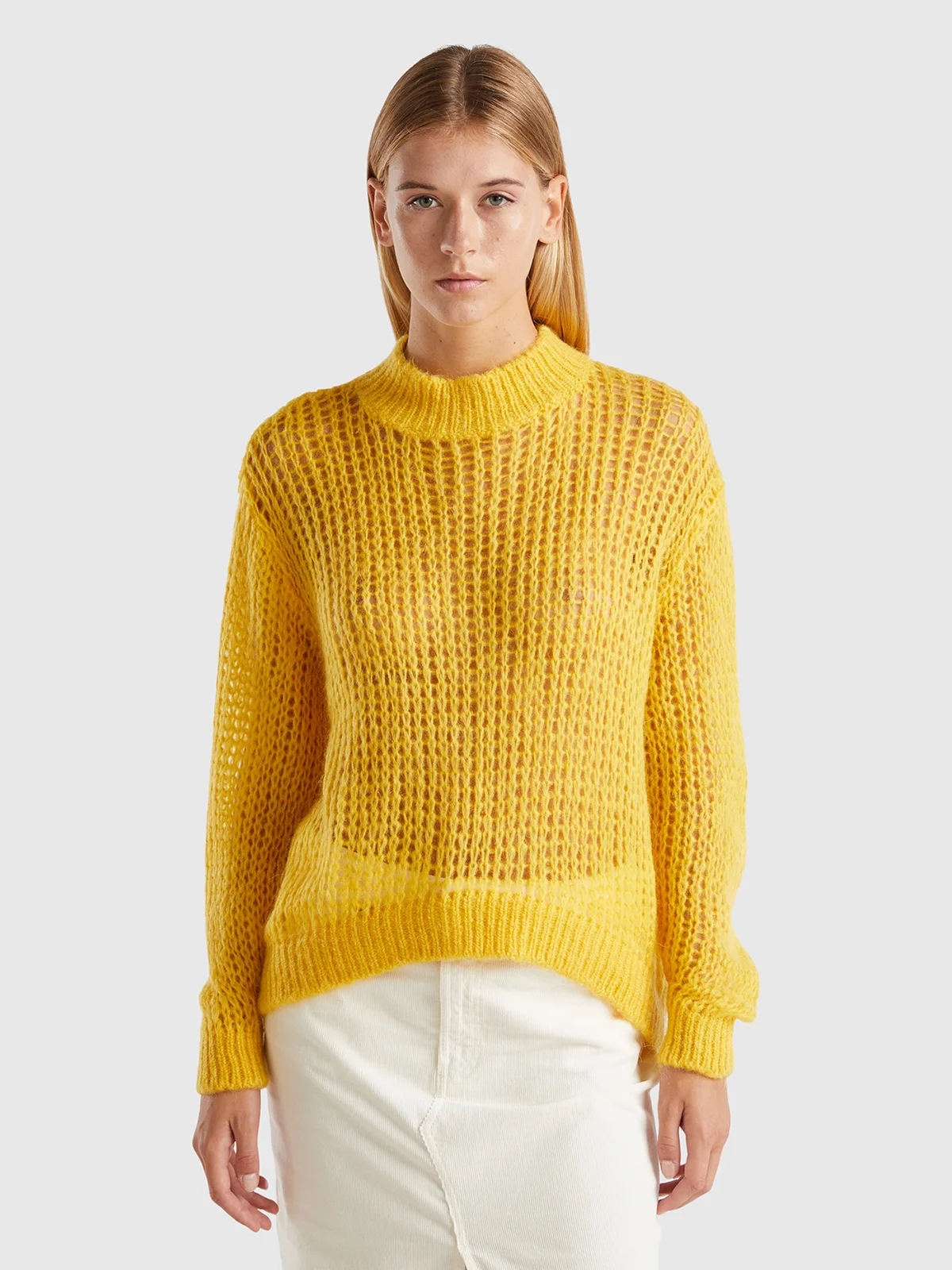 UNITED COLORS OF BENETTON Áo Len Dài Tay Nữ Women Sweater