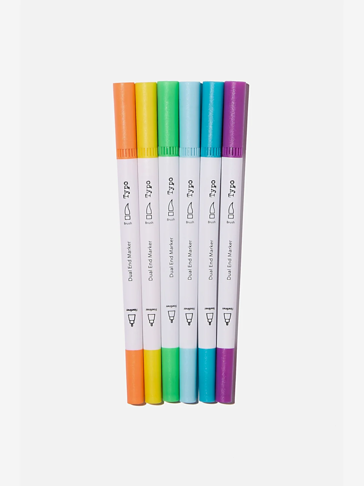 TYPO Bộ Bút Marker Vẽ 6 Cây/Bộ - Dual Markers 6Pk