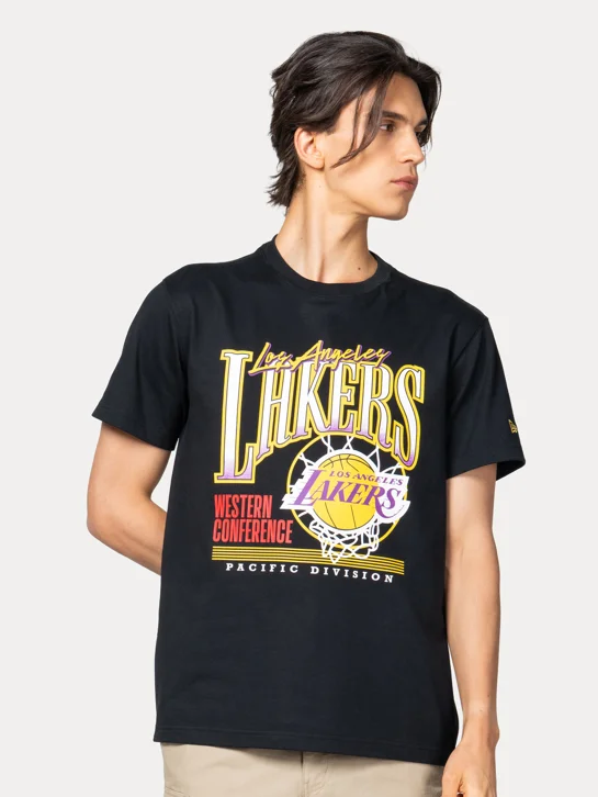 NEW ERA Áo Thun Ngắn Tay Nam Los Angeles Lakers