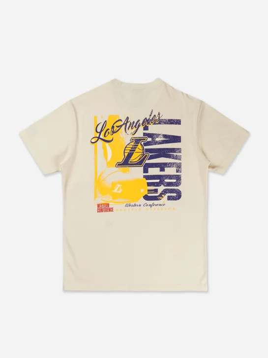 NEW ERA Áo Thun Ngắn Tay Nam Los Angeles Lakers