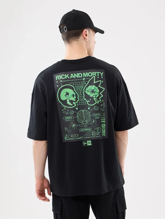 NEW ERA Áo Thun Ngắn Tay Nam Rick And Morty