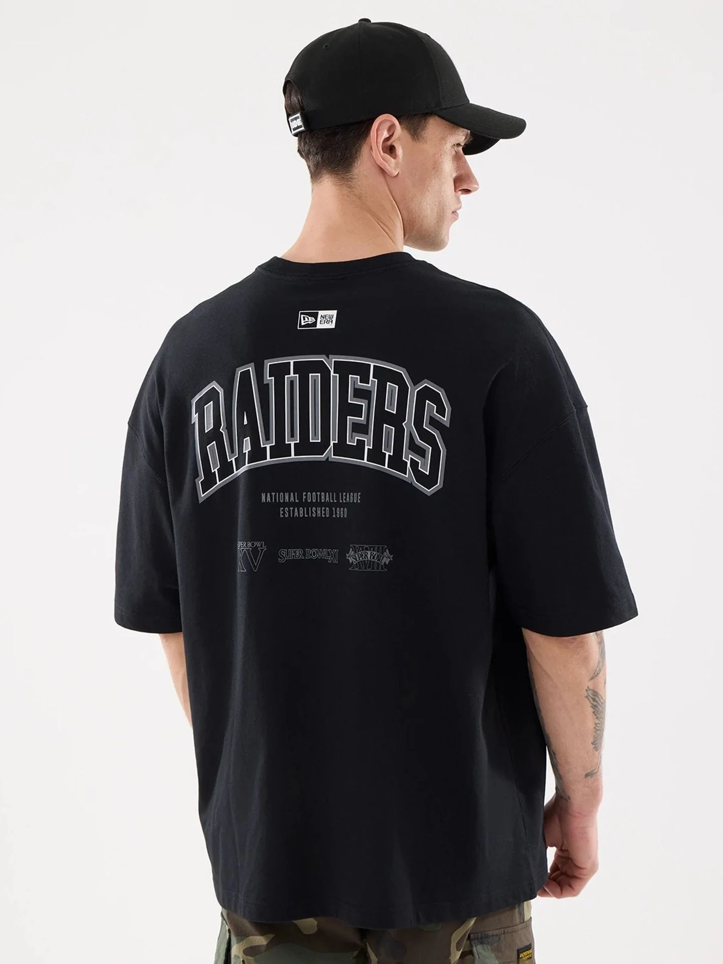 NEW ERA Áo Thun Ngắn Tay Nam Las Vegas Raiders
