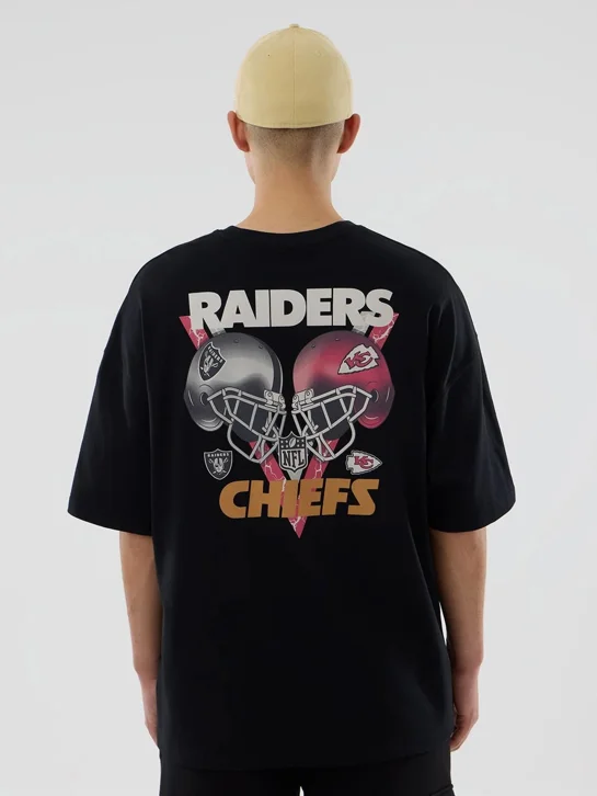NEW ERA Áo Thun Ngắn Tay Nam Las Vegas Raiders