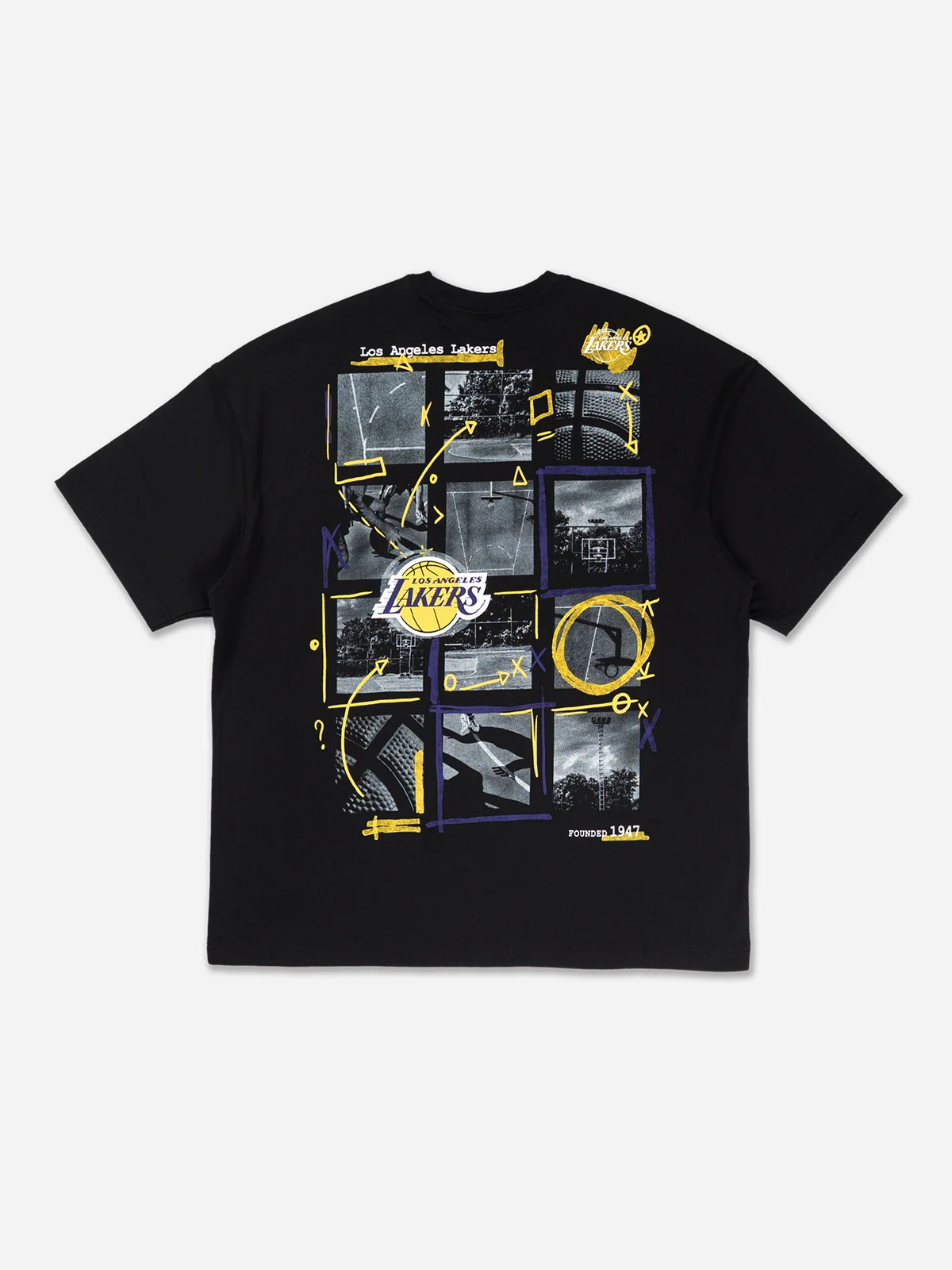 NEW ERA Áo Thun Ngắn Tay Nam Los Angeles Lakers