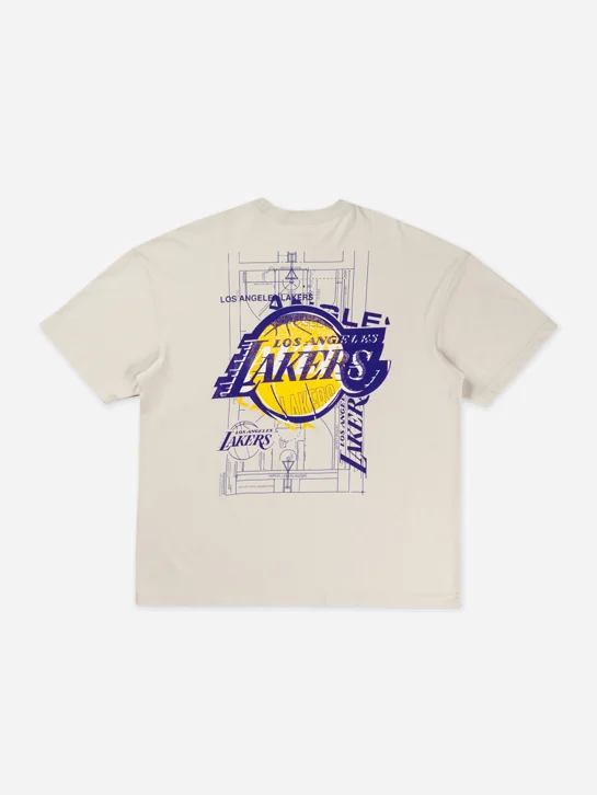 NEW ERA Áo Thun Ngắn Tay Nam Los Angeles Lakers