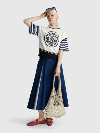 UNITED COLORS OF BENETTON Áo Len Ngắn Tay Nữ Women Sweater
