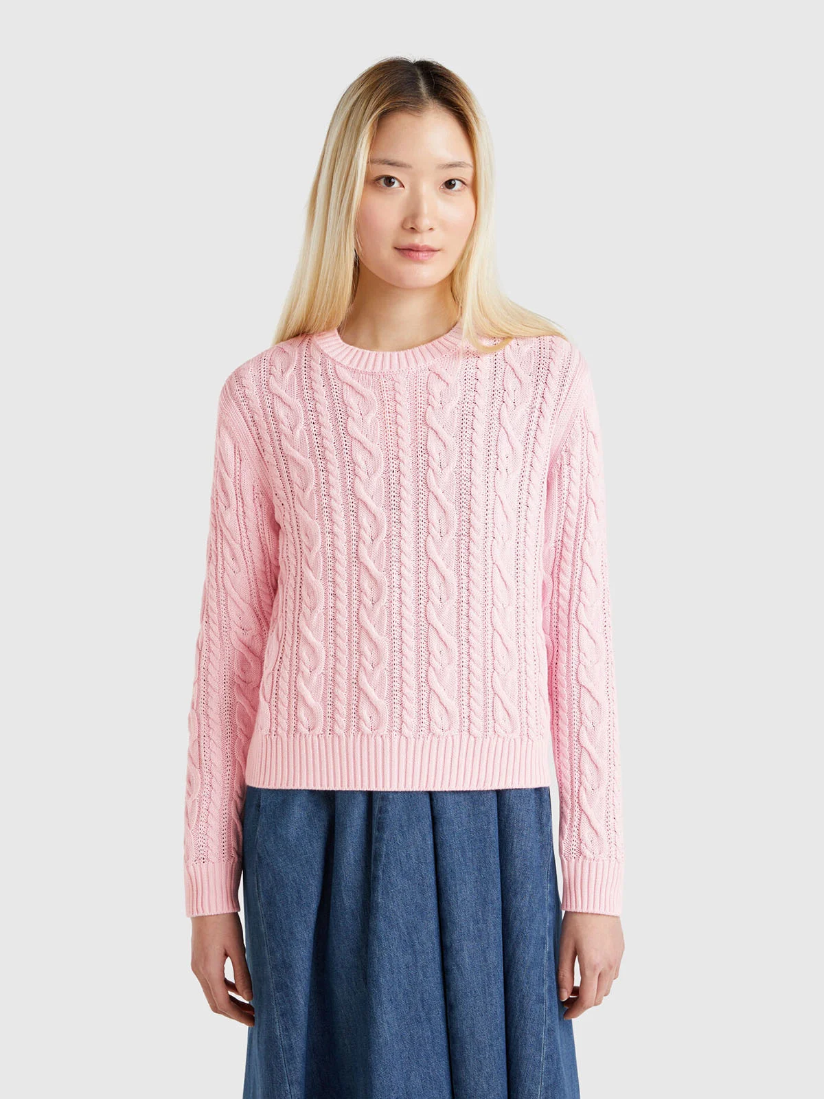 UNITED COLORS OF BENETTON Áo Len Dài Tay Nữ Women Sweater