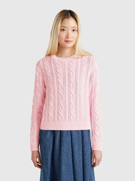 UNITED COLORS OF BENETTON Áo Len Dài Tay Nữ Women Sweater