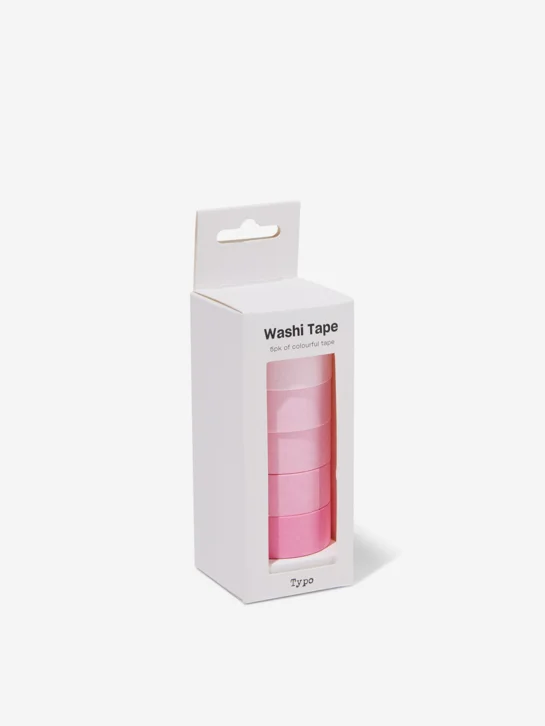 TYPO Bộ 5 Băng Keo Washi - Washi Tape 5Pk