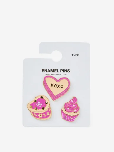 TYPO Huy Hiệu Cài Áo - Enamel Pins 3Pack