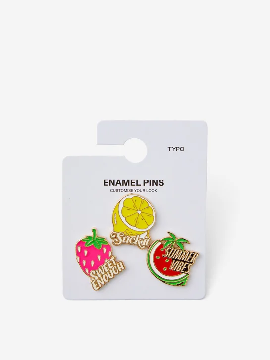 TYPO Huy Hiệu Cài Áo - Enamel Pins 3Pack
