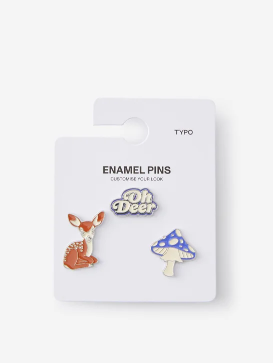 TYPO Huy Hiệu Cài Áo - Enamel Pins 3Pack