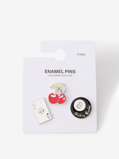 TYPO Huy Hiệu Cài Áo - Enamel Pins 3Pack