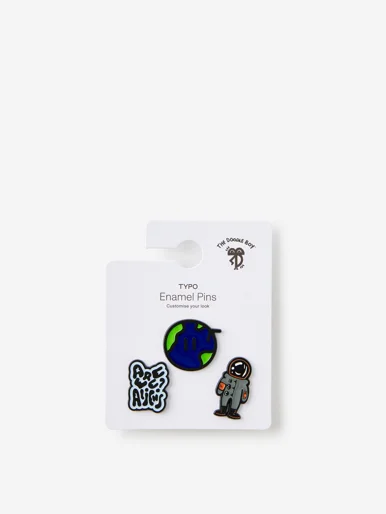 TYPO Huy Hiệu Cài Áo - Collab Enamel Pins 3Pack