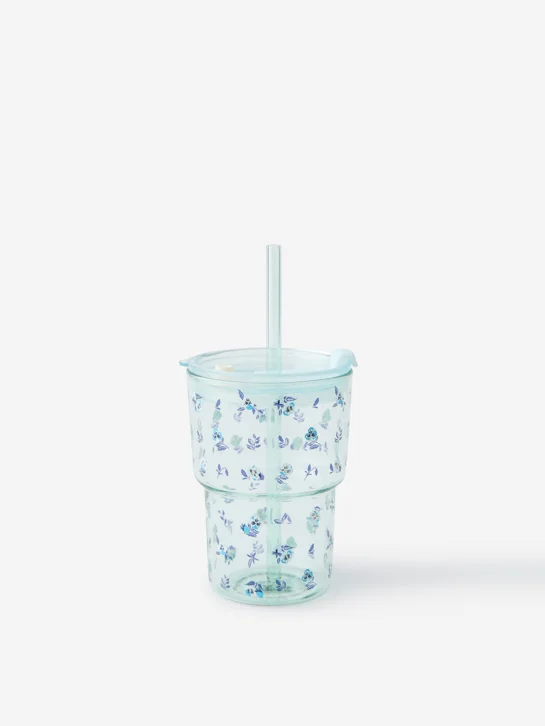 TYPO Ly Thủy Tinh Có Nắp 380ml - Love A Latte Glass Tumbler 380ml