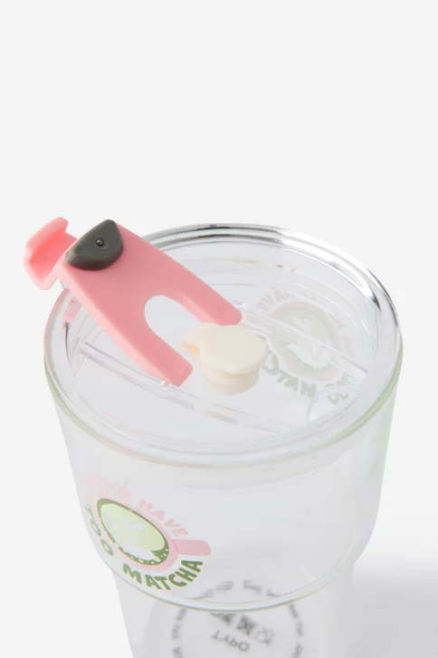 TYPO Ly Thủy Tinh Có Nắp 380ml - Love A Latte Glass Tumbler 380ml