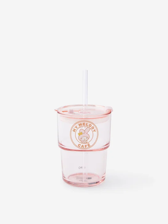 TYPO Ly Thủy Tinh Có Nắp - Collab Love A Latte Glass Tumbler