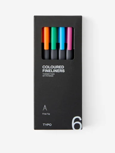 TYPO Bộ Bút Lông 6 Cây - So Fine Fineliners 6Pk