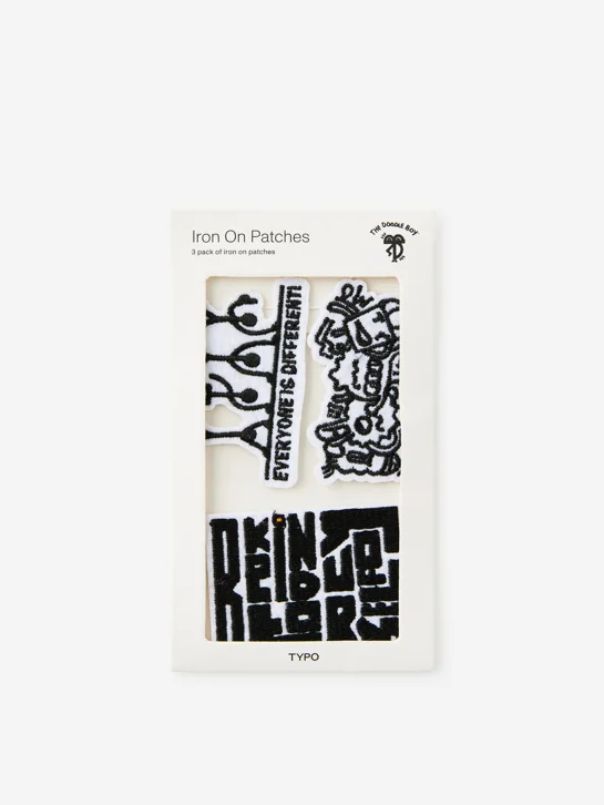 TYPO Bộ 3 Miếng Dán Nhiệt - Lcn Iron On Patches 3Pk