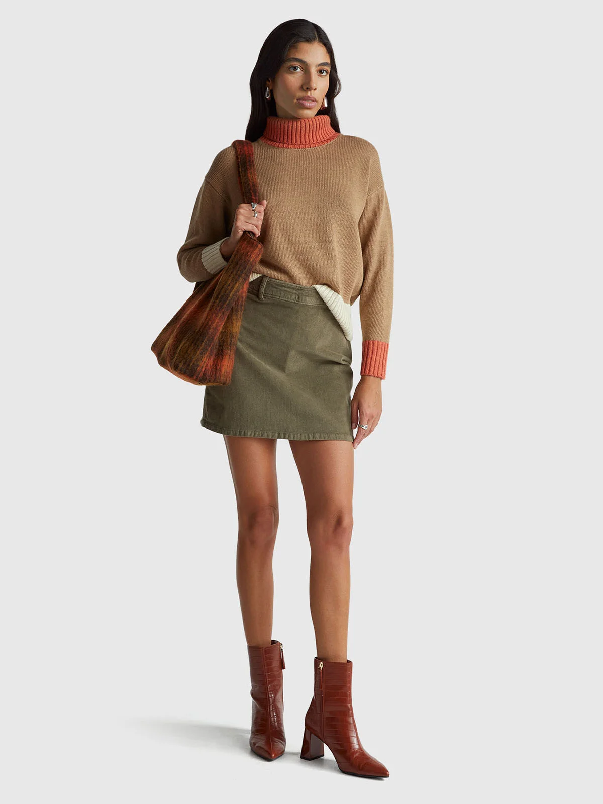UNITED COLORS OF BENETTON Áo Len Dài Tay Nữ Women Sweater