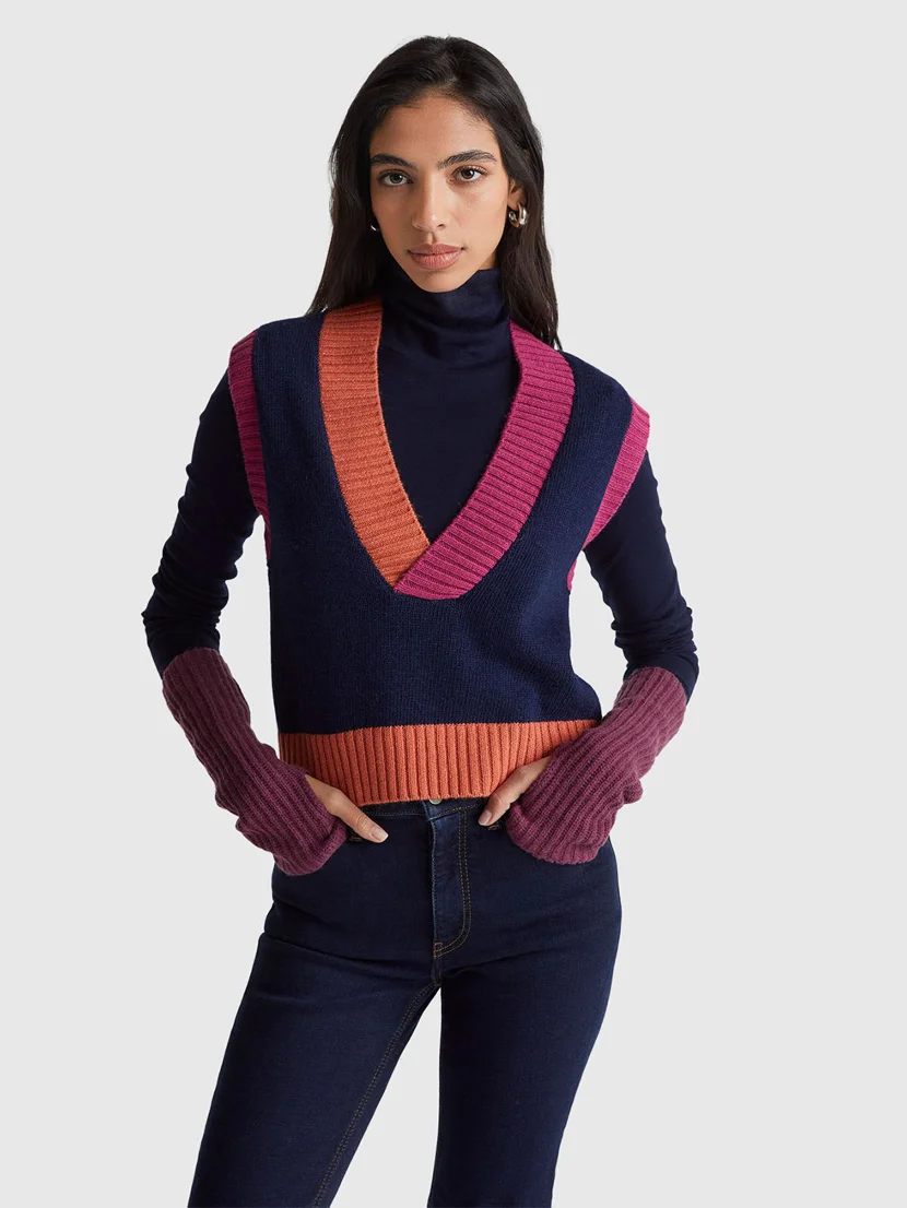UNITED COLORS OF BENETTON Áo Gile Nữ Women Waistcoat