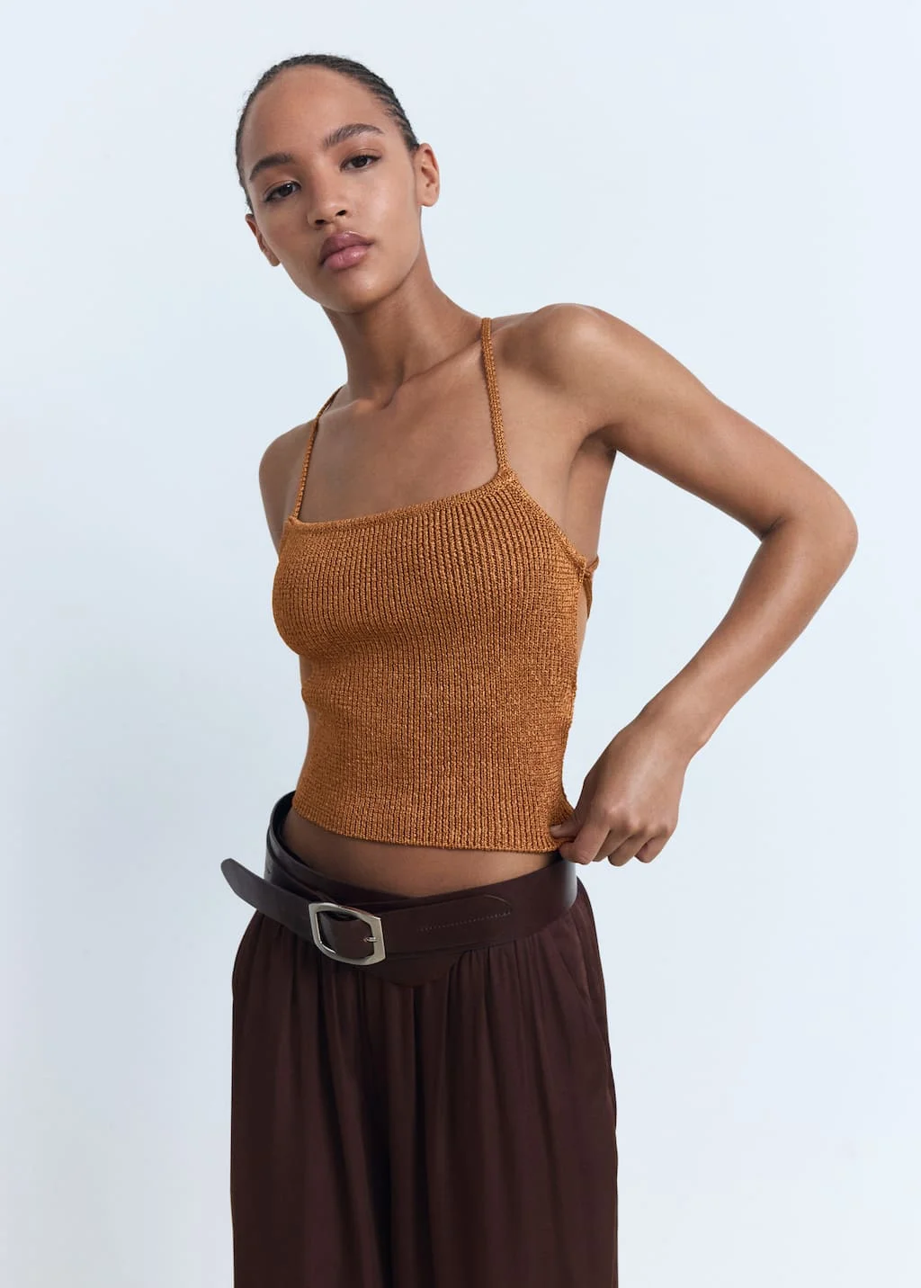 MANGO Áo Kiểu Nữ Laceup