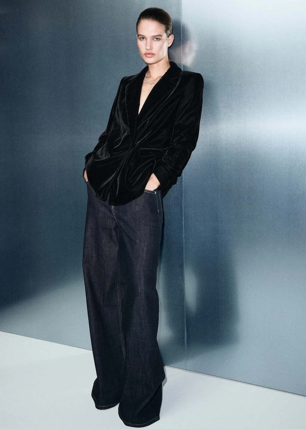 MANGO Áo Blazer Nữ Combi