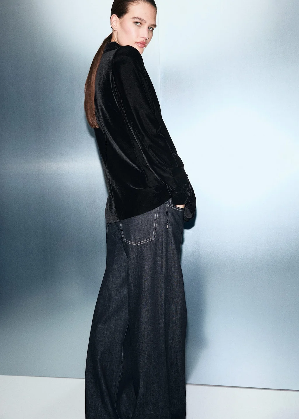 MANGO Áo Blazer Nữ Combi