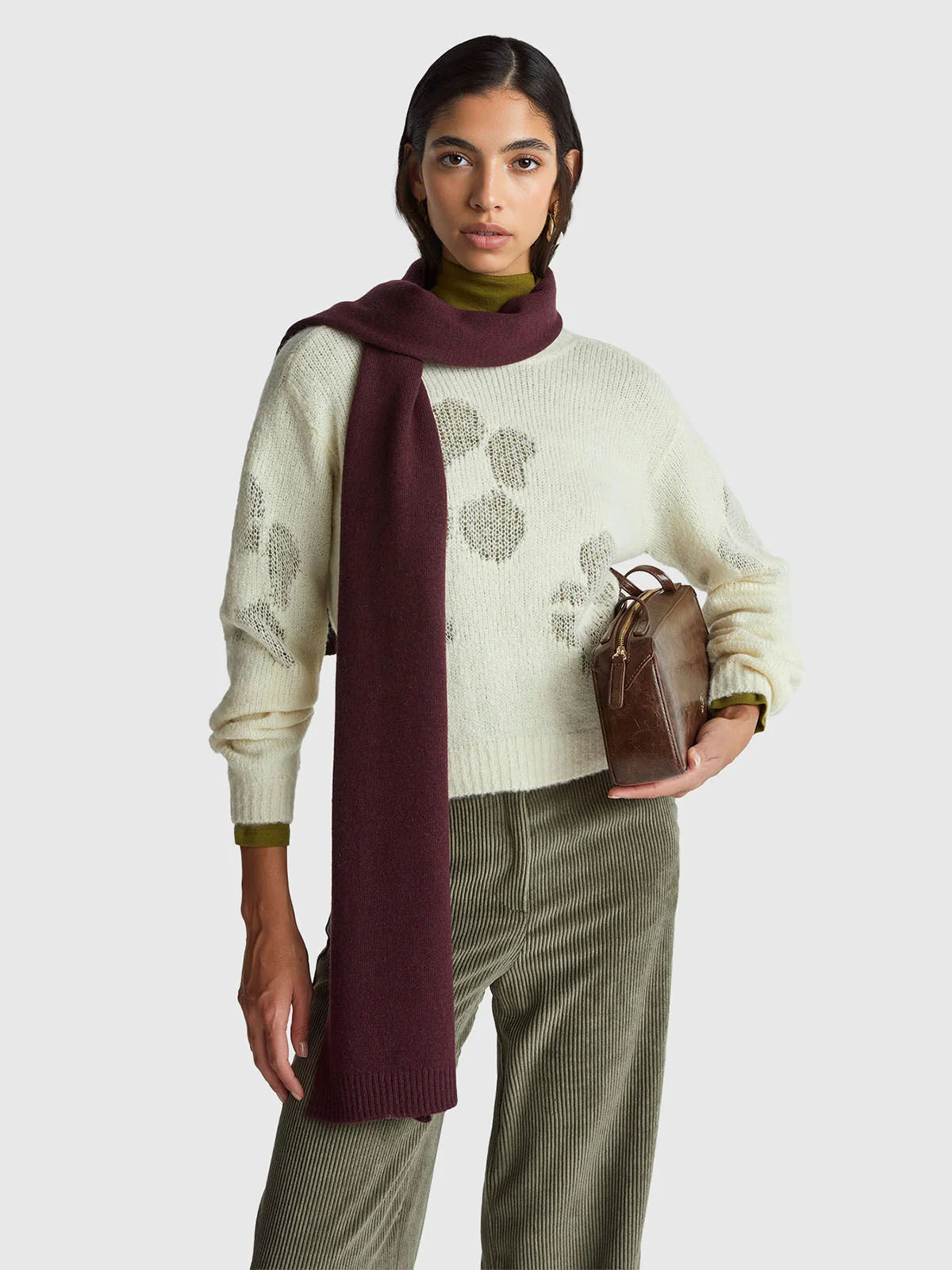 UNITED COLORS OF BENETTON Áo Len Dài Tay Nữ Women Sweater