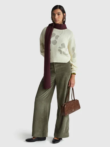 UNITED COLORS OF BENETTON Áo Len Dài Tay Nữ Women Sweater