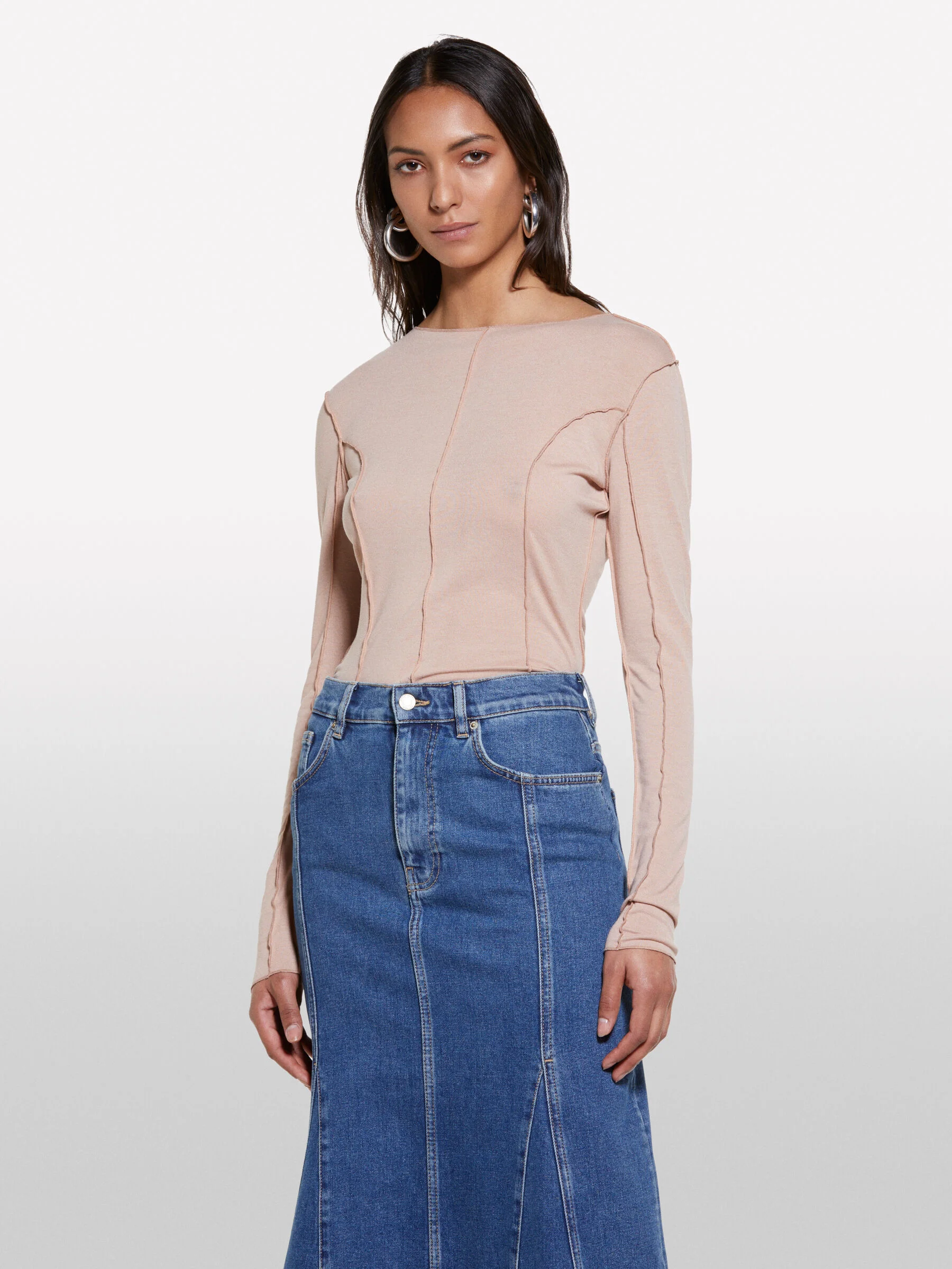 SISLEY Áo Thun Dài Tay Nữ Women T-Shirt