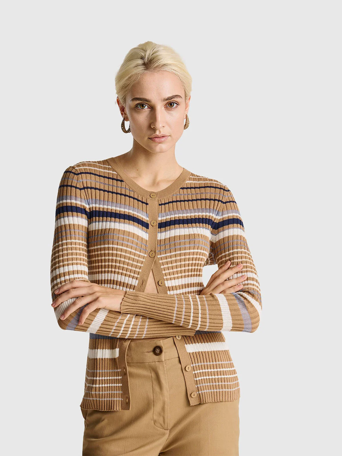 UNITED COLORS OF BENETTON Áo Len Dài Tay Nữ Women Sweater