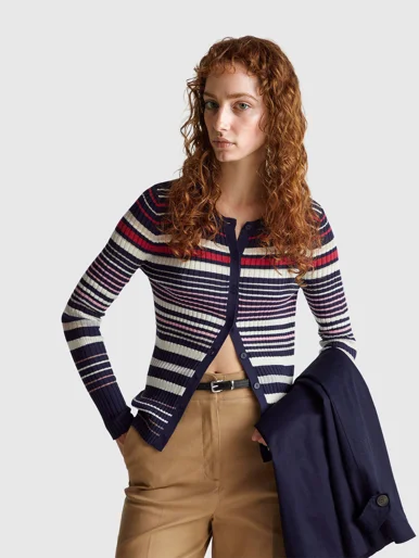 UNITED COLORS OF BENETTON Áo Len Dài Tay Nữ Women Sweater