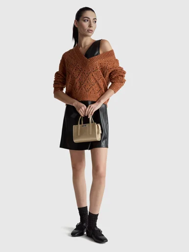 UNITED COLORS OF BENETTON Áo Len Dài Tay Nữ Women Sweater